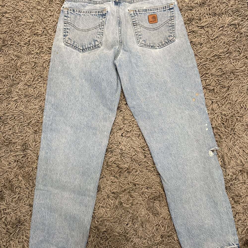 Vintage Carhartt Jeans Mens Light Wash Denim Blue